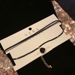 Black choker with beading
